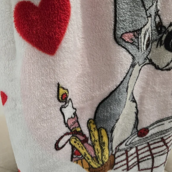Disney Lady And The Tramp Plush Throw New With Tags - Picture 6 of 6